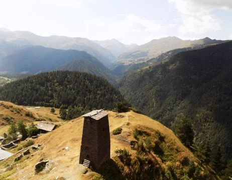 Tower in the mountain Stock Photos
