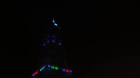 Tower At Night 스톡 사진