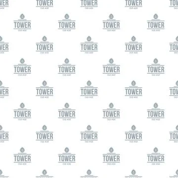 Tower old age pattern seamless Illustrazione stock