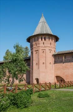 Tower old Spaso-Euthymius monastery in Suzdal. Russia Stock Photos