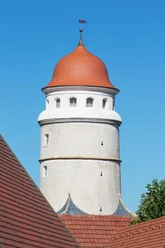 Tower overlooking the city wall Stock Photos