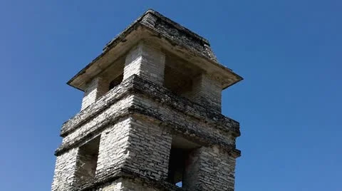 Tower in the palace Palenque. Vídeos de archivo 8922755