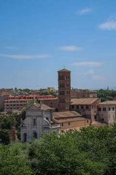 Tower from the Palatine Hill Stock Photos