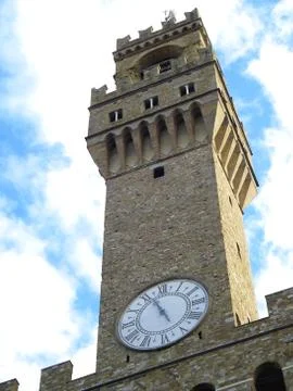 Tower of palazzo vecchio in florence Stock Photos