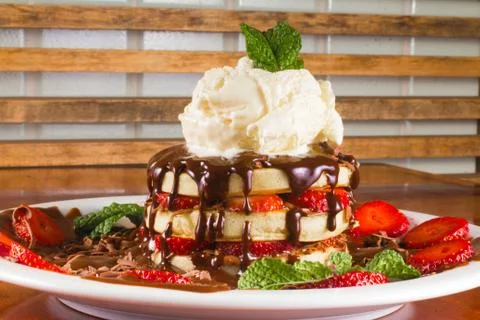 Tower of Pancakes Stock Photos