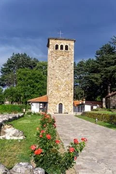 Tower in the Patriachte of Pec Monastery in Pec, Kosovo Stock Photos