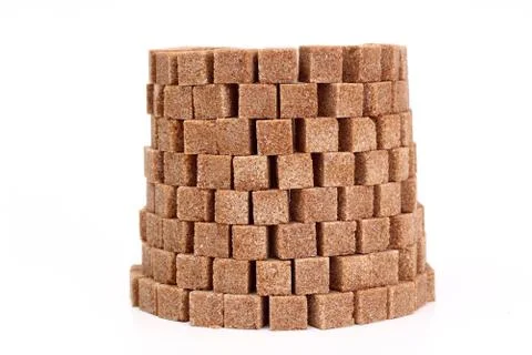 Tower from pieces of sugar Stock Photos
