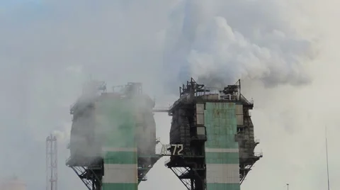Tower pipe plant pollution Видео 45587958