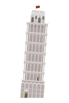 Tower of pisa building Ilustración de archivo