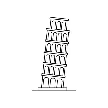 Tower of pisa icon Stock Illustration