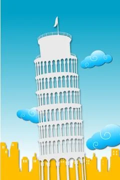 Tower of pisa Illustrazione stock