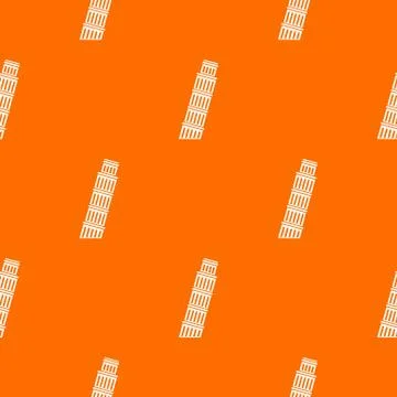 Tower of pisa pattern seamless Illustrazione stock