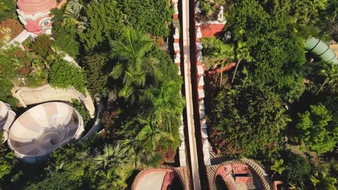Tower of Power extreme slide in Siam Park, Tenerife, Costa Adeje, Spain - 21.12 Stock Footage 228968879