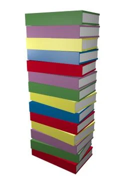 Tower of reading books Stock Illustration