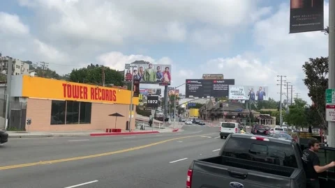 Tower Records On Sunset Strip, Los Angeles, USA Stock Footage 220611778