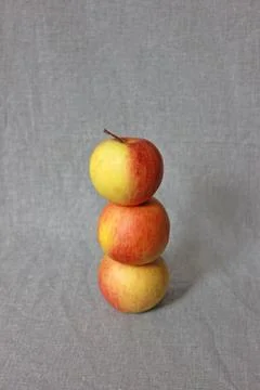 Tower of ripe apples Stock Photos