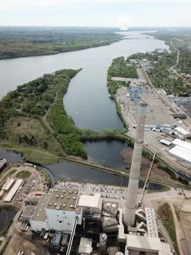 Tower River and Fire Stock Photos