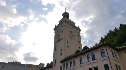 Tower of Rosa Khutor. Krasnaya Polyana, Sochi, Russia. 4K Video stock 53608897