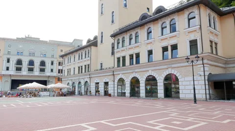 Tower of Rosa Khutor. Mountain Cluster, Sochi, Russia. 4K Video stock 53609032