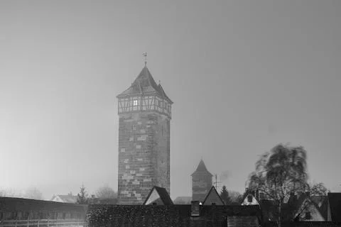 Tower in Rothenburg ob der Tauber Stock Photos