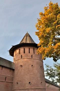 Tower of russian monastery in suzdal Stock Photos