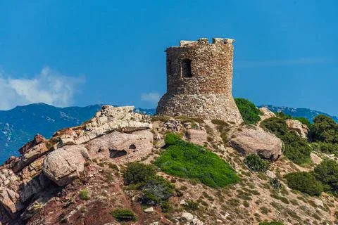 Tower in Sardinia Stock Photos