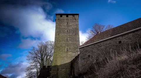 Tower of Schaumburg Castle in Germany Stock Footage 61912292
