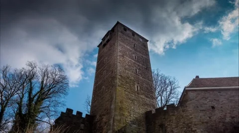 Tower of Schaumburg Castle in Germany 库存影片 61912914
