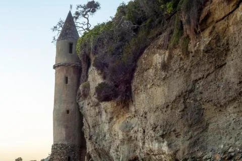 Tower on the Side of a Hill Stock Photos