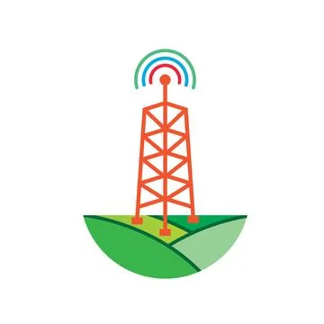 Tower signal icon vector  concept element design Stock Illustration