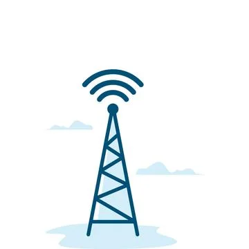 Tower signal icon vector illustration design Stock Illustration