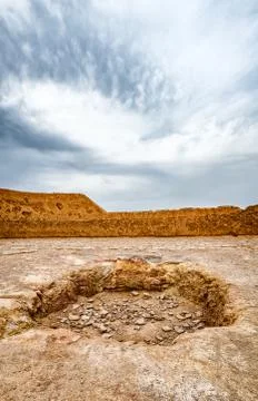 Tower of Silence central pit Stock Photos