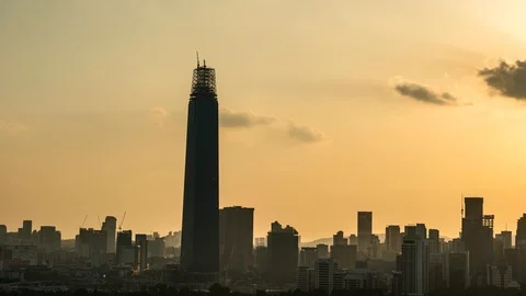 Tower Silhoutte Stock Footage 92778758