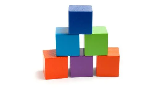 Tower of six blocks 库存照片