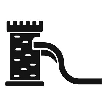 Tower slide icon simple vector. Water park Ilustración de archivo