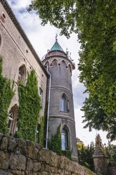 Tower of so called Forest Rock Castle near Szczytna town, Poland Stock Photos