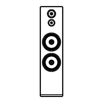 Tower Speaker Vector Illustration Stock Illustration