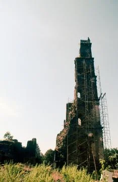 Tower of St. Augustine, Old Goa, India Stock Photos
