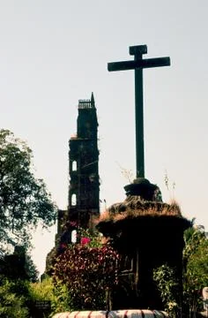 Tower of St. Augustine, Old Goa, India Stock Photos