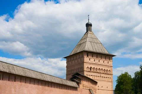 Tower of St Euthymius Monastery. Golden Ring of Russia, ancient town of Suzdal Stock Photos