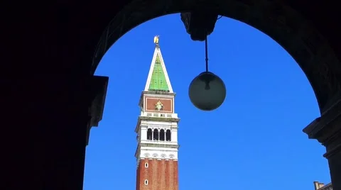 Tower at st mark's square venice Stock Footage 40136396