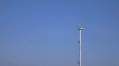 Tower at the stadium, with lighting Stock Footage 285134000