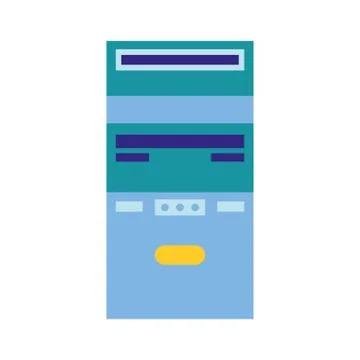 Tower storage data computer isolated image 스톡 일러스트