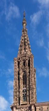Tower of the Strasbourg Cathedral Stock Photos