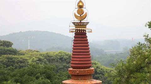 Tower in Summer Palace Stock Footage 36815105