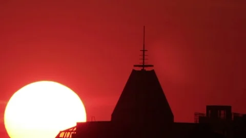 Tower in sunrise Stock Footage 83772238