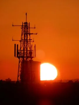 Tower Sunset Stock Photos