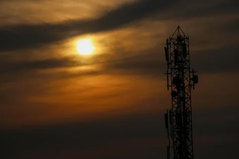 Tower at sunset Stock Photos