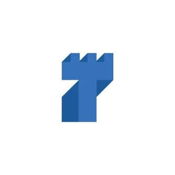 Tower T letter Stock Illustration