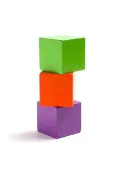 Tower of three blocks Stock Photos
